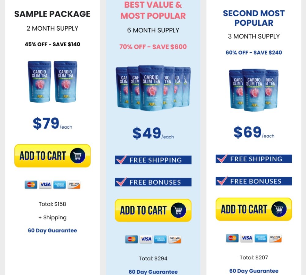 Cardio Slim Tea Order Now